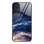For Samsung Galaxy A53 Colorful Painted Glass Phone Case(Starry Sky)