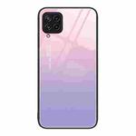 For Samsung Galaxy M32 Colorful Painted Glass Phone Case(Purple Sky)