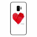 For Samsung Galaxy S9+ Colorful Painted Glass Phone Case(Love)