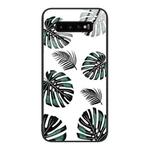 For Samsung Galaxy S10+ Colorful Painted Glass Phone Case(Banana Leaf)