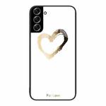 For Samsung Galaxy S22+ 5G Colorful Painted Glass Phone Case(Golden Love)