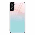 For Samsung Galaxy S22+ 5G Colorful Painted Glass Phone Case(Blue Sky)