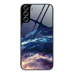 For Samsung Galaxy S22+ 5G Colorful Painted Glass Phone Case(Starry Sky)