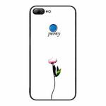 For Honor 9 Lite Colorful Painted Glass Phone Case(A Flower)