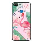 For Honor 9 Lite Colorful Painted Glass Phone Case(Flamingo)