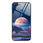 For Honor 9 Lite Colorful Painted Glass Phone Case(Moon Hill)