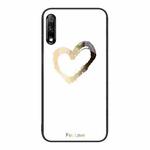 For Honor 9X Colorful Painted Glass Phone Case(Golden Love)