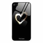 For Honor 10 Colorful Painted Glass Phone Case(Black Love)