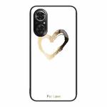 For Honor 50 SE Colorful Painted Glass Phone Case(Golden Love)