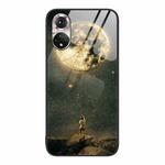 For Honor 50 Colorful Painted Glass Phone Case(Moon)