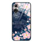 For Honor 50 Colorful Painted Glass Phone Case(Flower)