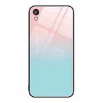 For Honor Play 3e Colorful Painted Glass Phone Case(Blue Sky)