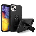 For iPhone 14 Plus Magnetic Holder Phone Case (Black)