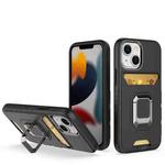 For iPhone 13 mini Card Shield Magnetic Holder Phone Case (Black)