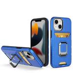 For iPhone 13 mini Card Shield Magnetic Holder Phone Case (Royal Blue)