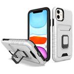 For iPhone 11 Card Shield Magnetic Holder Phone Case (Silver)