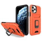 For iPhone 11 Pro Card Shield Magnetic Holder Phone Case (Orange)