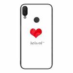 For Huawei nova 3i Colorful Painted Glass Phone Case(Red Heart)