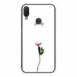 For Huawei nova 3i Colorful Painted Glass Phone Case(A Flower)