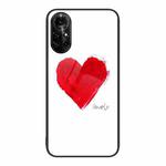 For Huawei nova 8 Pro 4G Colorful Painted Glass Phone Case(Love)