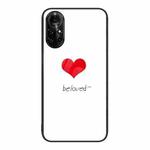 For Huawei nova 8 Pro 4G Colorful Painted Glass Phone Case(Red Heart)