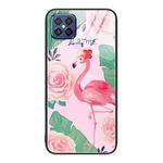 For Huawei nova 8 SE Colorful Painted Glass Phone Case(Flamingo)