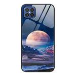 For Huawei nova 8 SE Colorful Painted Glass Phone Case(Moon Hill)