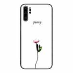 For Huawei P30 Pro Colorful Painted Glass Phone Case(A Flower)