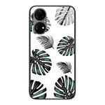 For Huawei P50 Pro Colorful Painted Glass Phone Case(Banana Leaf)