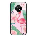 For Huawei Enjoy 20 Plus 5G Colorful Painted Glass Phone Case(Flamingo)
