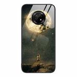 For Huawei Enjoy 20 Plus 5G Colorful Painted Glass Phone Case(Moon)