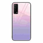 For Huawei Enjoy 20 SE Colorful Painted Glass Phone Case(Purple Sky)