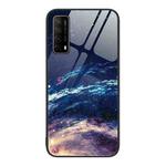 For Huawei Enjoy 20 SE Colorful Painted Glass Phone Case(Starry Sky)