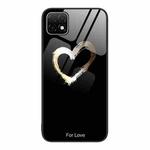 For Huawei Enjoy 20 5G Colorful Painted Glass Phone Case(Black Love)