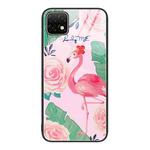 For Huawei Enjoy 20 5G Colorful Painted Glass Phone Case(Flamingo)