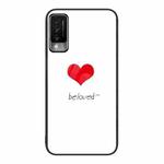 For Huawei Maimang 10 Colorful Painted Glass Phone Case(Red Heart)