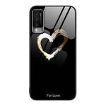 For Huawei Maimang 10 Colorful Painted Glass Phone Case(Black Love)