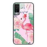 For Huawei Maimang 10 Colorful Painted Glass Phone Case(Flamingo)