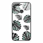 For Huawei Enjoy 8e Colorful Painted Glass Phone Case(Banana Leaf)