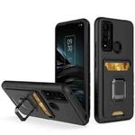 For TCL 20 XE Card Shield Magnetic Holder Phone Case(Black)