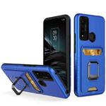 For TCL 20 XE Card Shield Magnetic Holder Phone Case(Royal Blue)