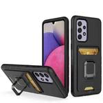 For Samsung Galaxy A33 5G Card Shield Magnetic Holder Phone Case(Black)
