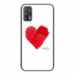 For Realme 7 Colorful Painted Glass Phone Case(Love)