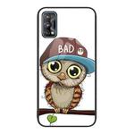 For Realme 7 Colorful Painted Glass Phone Case(Owl)