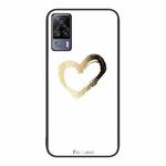 For vivo S9e Colorful Painted Glass Phone Case(Golden Love)