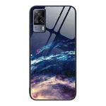 For vivo S9e Colorful Painted Glass Phone Case(Starry Sky)