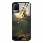 For vivo S9 Colorful Painted Glass Phone Case(Moon)