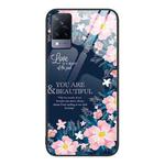 For vivo S9 Colorful Painted Glass Phone Case(Flower)