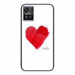 For vivo S10 Colorful Painted Glass Phone Case(Love)