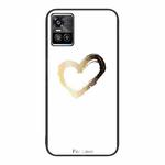 For vivo S10 Colorful Painted Glass Phone Case(Golden Love)